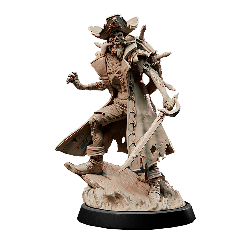 Model Kit Zombie - 1/24 75ミリメートル1/18 100ミリメートル樹脂モデルキットゾンビ海賊未塗装色なしRW-615