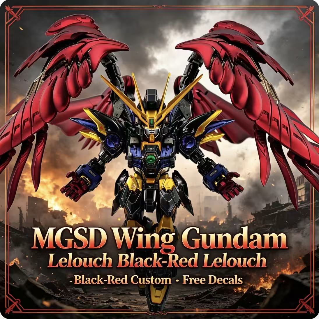 Model Kit Third Party - MGSD ウィング・ルルーシュ カラースキーム エアブラシ塗装済み メカ組み立てモデルキット アクションフィギュア