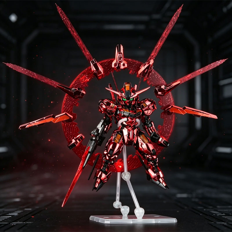 Model Kit Third Party - MGSD 空中アクションフィギュア XVX-016 電気メッキ赤色アニメフィギュアディスプレイスタンド付きアニメデスクトップ装飾 PVC ギフトおもちゃ