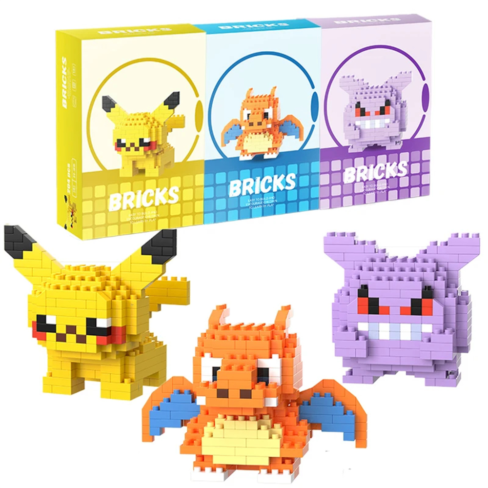 Model Kit Instructions - ポケモンマイクロビルディングブロックピカチュウドラゴナイトゲンガーミニレンガモデルキットDIYおもちゃギフト子供向け