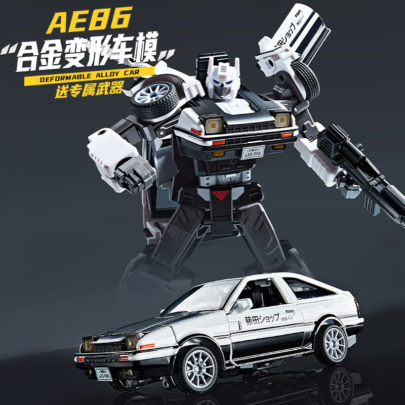 Model Kit Ae86 - AE86変形合金カーモデルロボット19.5cmアクションフィギュア初期ドリフト豆腐カート玩具