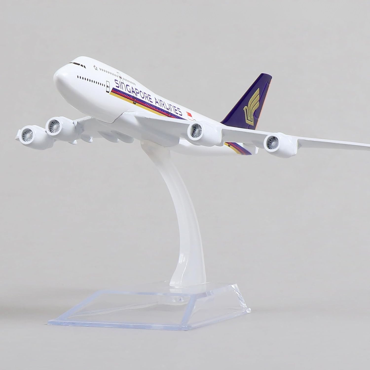 Model Kit Singapore - 747 シンガポール金属飛行機モデルキット -1/400 B747 ダイキャスト飛行機モデルスタンド付きおもちゃの飛行機子供のおもちゃギフト