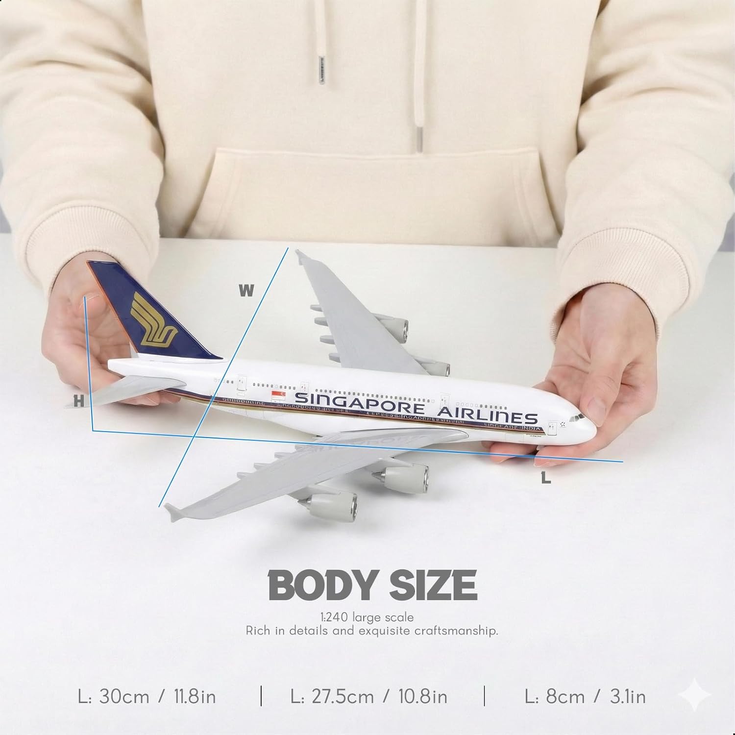 1/240 シンガポール A380 飛行機モデルキット ディ - Model Kit Singapore のレビューと価格