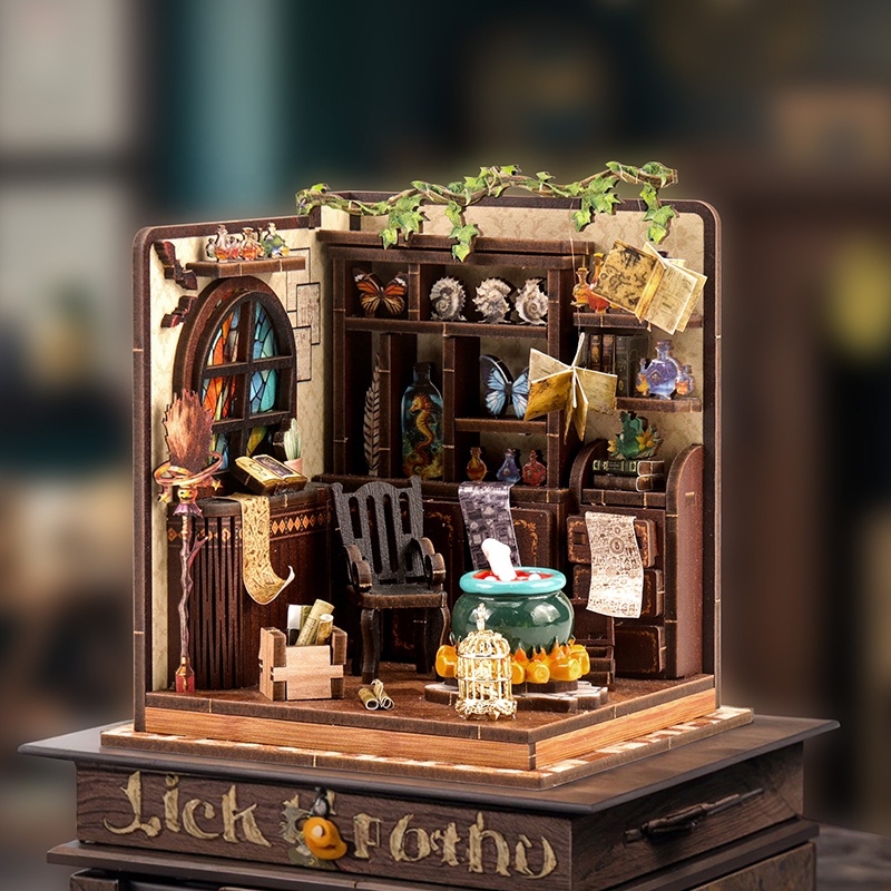 DIY木製ミニチュアモデルキット魔法のポーションワークショッ - Model Kit Instructions のレビューと価格